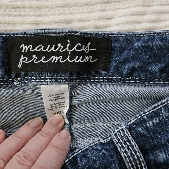 Maurices Premium Women's Blue Distressed Jeans. Size 16 Reg. - Picture 7 of 14